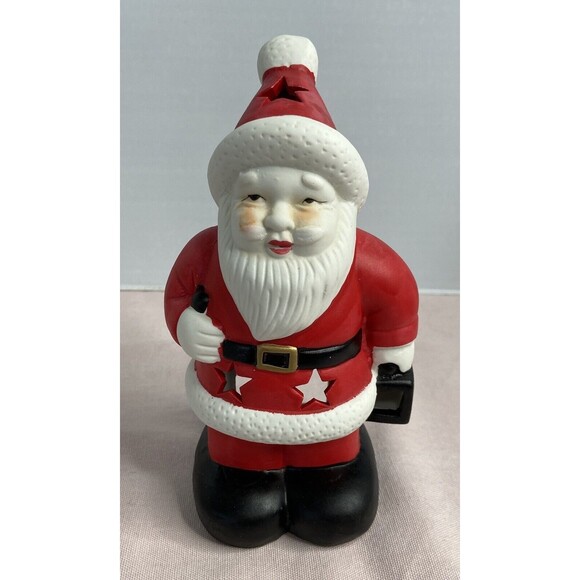Ceramic, Santa Clause Tea Light  Candle Holder. Christmas Decor. - Picture 1 of 5